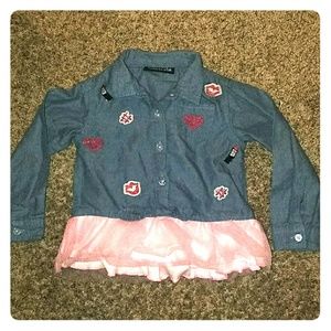 Freestyle Revolution Button down blouse skirt